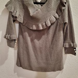 Grey off the shoulder sweater